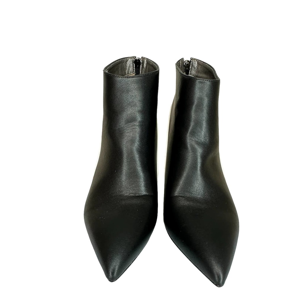 Women Stiletto Ankle Boots Size 7.5 High Heel Pointed Toe Black White NEW - Picture 11 of 15